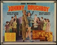9c252 JOHNNY DOUGHBOY style A 1/2sh 1942 patriotic art of Wilcoxon & pretty Jane Withers in uniform!