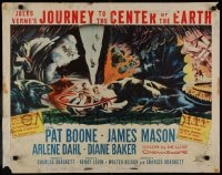 9c254 JOURNEY TO THE CENTER OF THE EARTH 1/2sh 1959 Jules Verne, great sci-fi monster artwork!