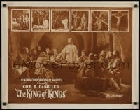 9c261 KING OF KINGS 1/2sh R1960s Cecil B. DeMille silent Biblical epic, the picture of pictures!