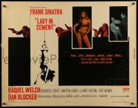 9c269 LADY IN CEMENT 1/2sh 1968 Frank Sinatra with a .45 & sexy Raquel Welch with a 37-22-35!