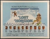 9c287 LOST HORIZON 1/2sh 1972 Ross Hunter, cool different art of Shangri-la!