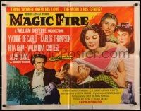9c297 MAGIC FIRE style B 1/2sh 1955 William Dieterle, Yvonne De Carlo, Alan Badel as Richard Wagner!