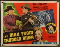 9c302 MAN FROM THUNDER RIVER style B 1/2sh 1943 Wild Bill Elliot, Gabby Hayes, Anne Jeffreys