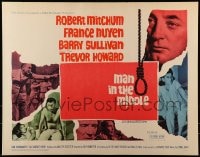 9c303 MAN IN THE MIDDLE 1/2sh 1964 Robert Mitchum, France Nuyen, Barry Sullivan, Trevor Howard!