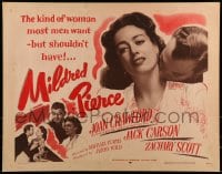 9c309 MILDRED PIERCE 1/2sh R1956 Michael Curtiz, Joan Crawford is the woman most men want!