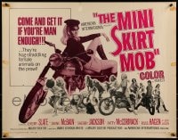 9c310 MINI-SKIRT MOB 1/2sh 1968 AIP bikers, sexy hog straddling female animal on the prowl!