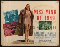 9c311 MISS MINK OF 1949 1/2sh 1948 Jimmy Lydon & pretty Lois Collier in skimpy bathing suit!
