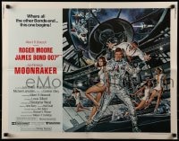 9c317 MOONRAKER 1/2sh 1979 art of Moore as Bond & sexy Lois Chiles by Goozee!