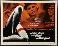 9c325 MURDERS IN THE RUE MORGUE 1/2sh 1971 Edgar Allan Poe, sexy legs in fishnet stockings!