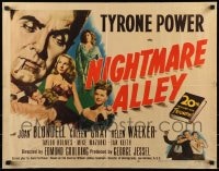 9c341 NIGHTMARE ALLEY 1/2sh 1947 Tyrone Power is a carnival barker whose life goes very wrong!