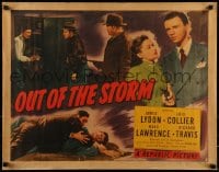 9c353 OUT OF THE STORM style B 1/2sh 1948 cool noir image of Jimmy Lydon, Lois Collier!
