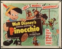 9c365 PINOCCHIO style A 1/2sh R1954 Disney classic cartoon about a wooden boy who wants to be real!