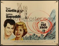 9c381 RAT RACE style B 1/2sh 1960 close-up image & art of Debbie Reynolds, Tony Curtis!