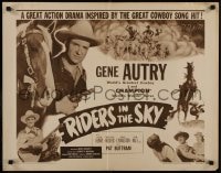 9c385 RIDERS IN THE SKY 1/2sh R1956 Gene Autry's great song hit comes to life!