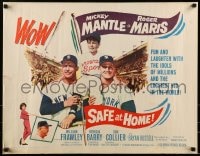 9c392 SAFE AT HOME 1/2sh 1962 Mickey Mantle, Roger Maris, New York Yankees baseball, a grand slam!