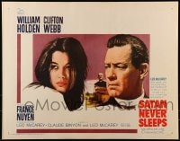 9c394 SATAN NEVER SLEEPS 1/2sh 1962 Leo McCarey, William Holden, Clifton Webb, France Nuyen!