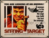 9c409 SITTING TARGET 1/2sh 1972 Jill St. John, Ian McShane, Oliver Reed w/gun & revenge on his mind
