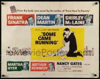 9c412 SOME CAME RUNNING style B 1/2sh 1958 art of Sinatra, Dean Martin & Shirley MacLaine!