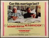 9c421 STAIRCASE 1/2sh 1969 Stanley Donen, Rex Harrison & Richard Burton in a sad gay story!