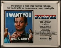 9c429 STRIPES 1/2sh 1981 Ivan Reitman classic military comedy, Bill Murray wants YOU!