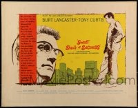 9c437 SWEET SMELL OF SUCCESS style A 1/2sh 1957 Burt Lancaster as Hunsecker, Tony Curtis as Falco!