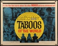 9c441 TABOOS OF THE WORLD 1/2sh 1965 I Tabu, AIP, Vincent Price, wild image of shocked audience!