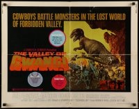 9c474 VALLEY OF GWANGI 1/2sh 1969 Ray Harryhausen, great artwork of cowboys vs dinosaurs!