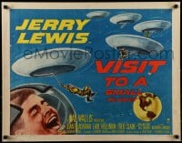 9c478 VISIT TO A SMALL PLANET style B 1/2sh 1960 close-up of wacky alien Jerry Lewis!