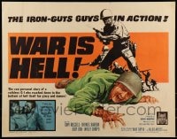 9c481 WAR IS HELL 1/2sh 1963 Tony Russell, Korean War, cool art of wounded soldier!