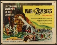 9c482 WAR OF THE ZOMBIES 1/2sh 1965 John Barrymore vs warriors of the damned, Reynold Brown art!