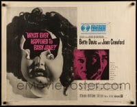9c486 WHAT EVER HAPPENED TO BABY JANE? 1/2sh 1962 Robert Aldrich, Bette Davis & Joan Crawford!