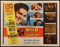9c493 WILD IN THE COUNTRY 1/2sh 1961 Elvis Presley sings of love to Tuesday Weld, rock & roll!