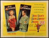 9c496 YOU CAN'T RUN AWAY FROM IT style B 1/2sh 1956 Lemmon & Allyson in It Happened One Night remake