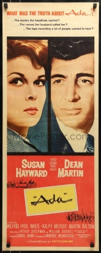 9c507 ADA insert 1961 super close portraits of Susan Hayward & Dean Martin, what was the truth?