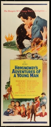 9c509 ADVENTURES OF A YOUNG MAN insert 1962 Ernest Hemingway novel, Paul Newman, Martin Ritt