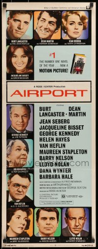 9c515 AIRPORT insert 1970 Burt Lancaster, Dean Martin, Jacqueline Bisset, Jean Seberg & more!