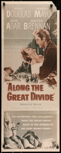 9c522 ALONG THE GREAT DIVIDE insert 1951 Kirk Douglas, Mayo is the girl that got under his skin!