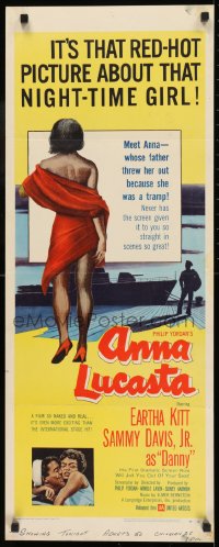 9c524 ANNA LUCASTA insert 1959 Eartha Kitt's father threw her out because she was a tramp!