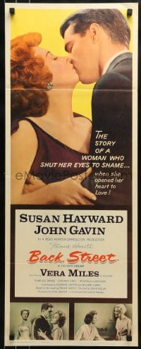 9c533 BACK STREET insert 1961 Susan Hayward & John Gavin romantic close up, Vera Miles!