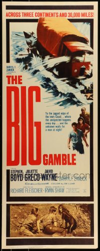 9c551 BIG GAMBLE insert 1961 Stephen Boyd goes across three continents & 30,000 miles!