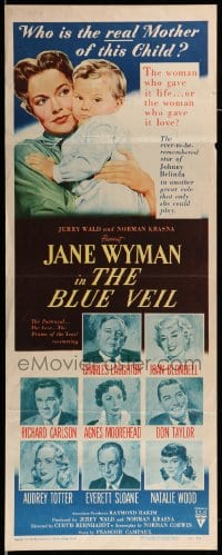 9c560 BLUE VEIL insert 1951 portraits of Charles Laughton, Jane Wyman, Joan Blondell & more!