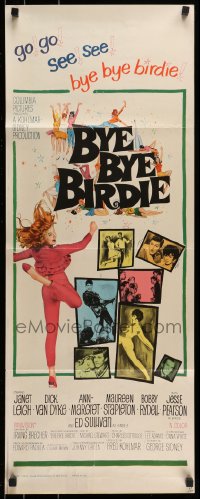9c575 BYE BYE BIRDIE insert 1963 cool artwork of sexy Ann-Margret dancing, Van Dyke, Janet Leigh!