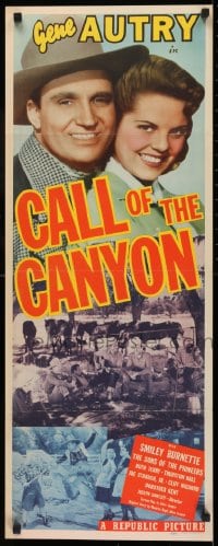 9c577 CALL OF THE CANYON insert 1942 singing cowboy Gene Autry & pretty Ruth Terry!
