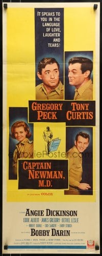 9c580 CAPTAIN NEWMAN, M.D. insert 1964 Gregory Peck, Tony Curtis, Angie Dickinson, Bobby Darin