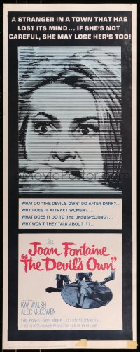 9c626 DEVIL'S OWN insert 1967 Hammer, Joan Fontaine, what does it do to the unsuspecting?