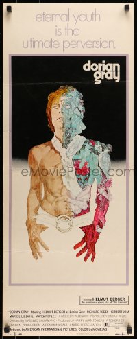 9c629 DORIAN GRAY insert 1971 Helmut Berger, really cool Ted CoConis art!