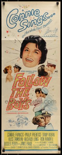 9c652 FOLLOW THE BOYS insert 1963 Connie Francis sings and the whole Navy fleet swings!
