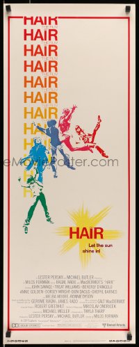 9c686 HAIR insert 1979 Milos Forman musical, Treat Williams, let the sun shine in!