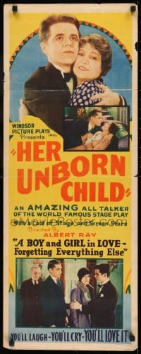 9c698 HER UNBORN CHILD insert 1930 a daringly different talkie about abortion & being illegitimate!