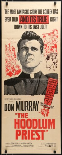 9c706 HOODLUM PRIEST insert 1961 religious Don Murray saves thieves & killers, and it's true!
